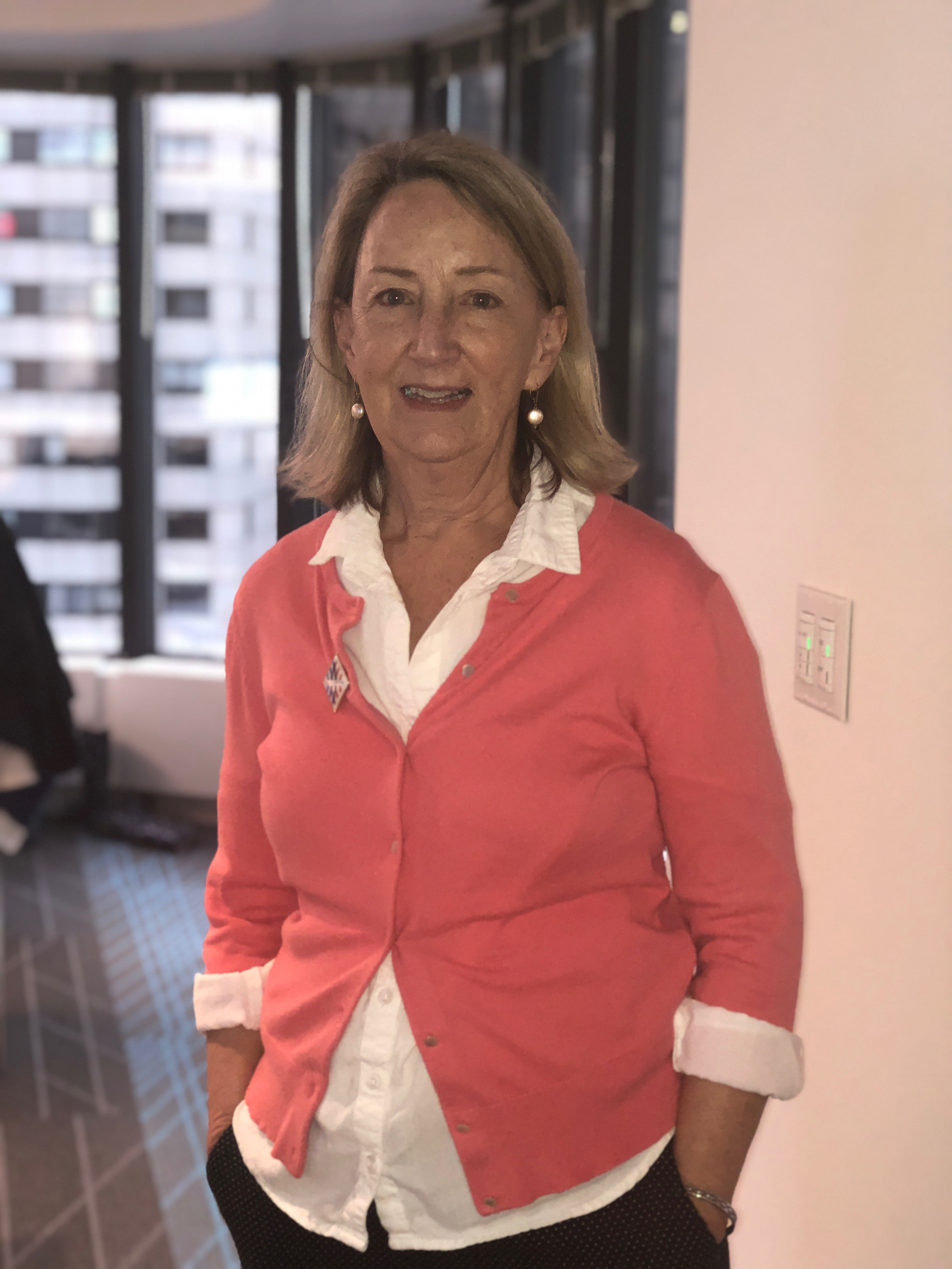 Jane Roessner standing in the IHI office